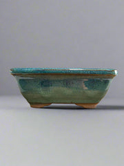 13cm Glazed Bonsai Pot | Rectangle | 13cm x 10cm x 5cm | Light Blue