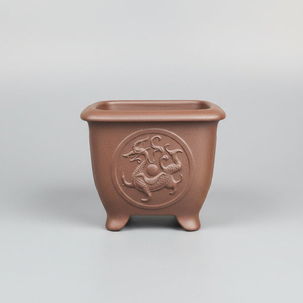 Premium Yixing Bonsai Pot | Unglazed Square Deep Pot | 12cm x 12cm x 10cm