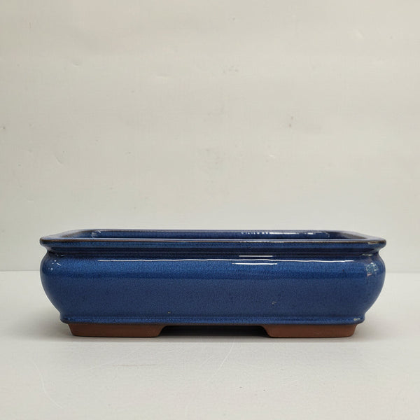 37cm Glazed Bonsai Pot | Rectangle | 37cm x 30cm x 11cm | Blue