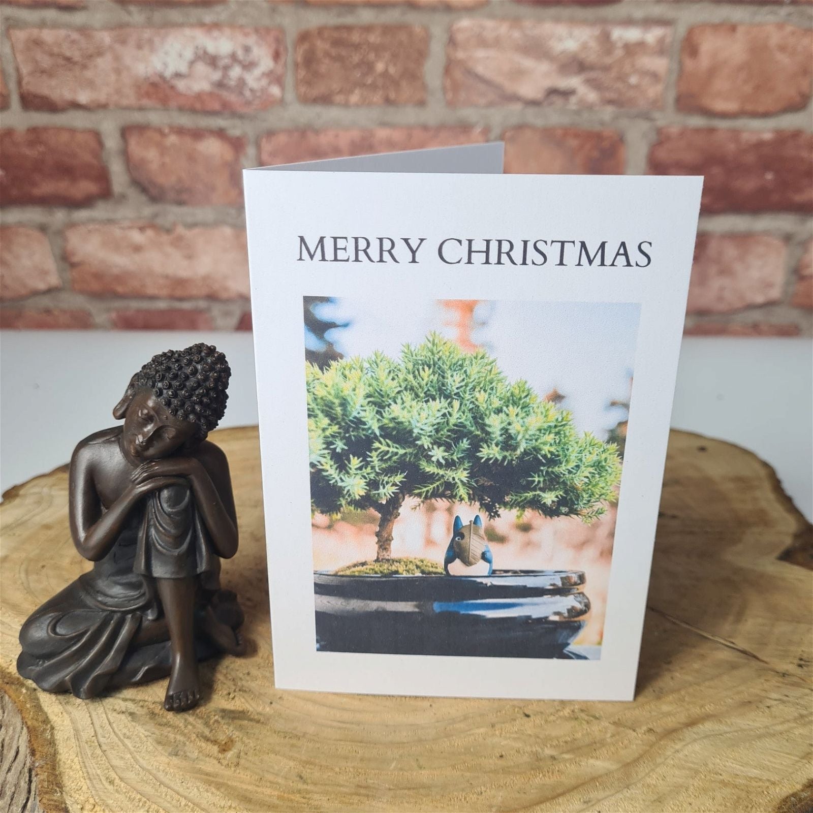 personalised bonsai tree Personalised Greeting Card "Merry Christmas" – Yorkshire Bonsai