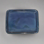 16cm Glazed Drip Tray | Rectangle | Blue