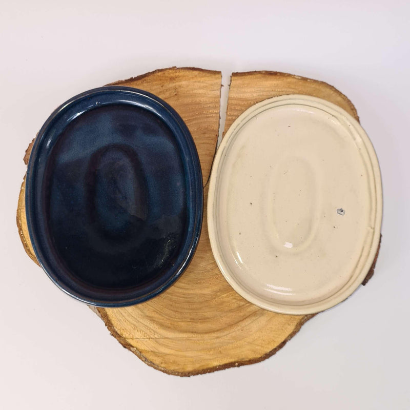 15cm Glazed Bonsai Pot Drip Tray | Oval