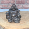 Laughing Buddha | Brushed Wood Effect Resin Figurine