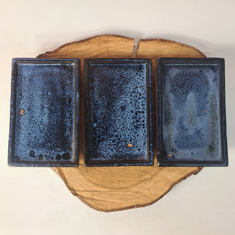 CLEARANCE 18cm Glazed Bonsai Pot Drip Tray | Rectangle