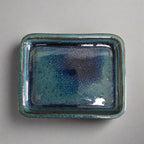 12cm Glazed Drip Tray | Rectangle | Light Blue