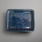 12cm Glazed Drip Tray | Rectangle | Blue