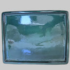 36cm Glazed Bonsai Pot Drip Tray | Rectangle | Dark Green