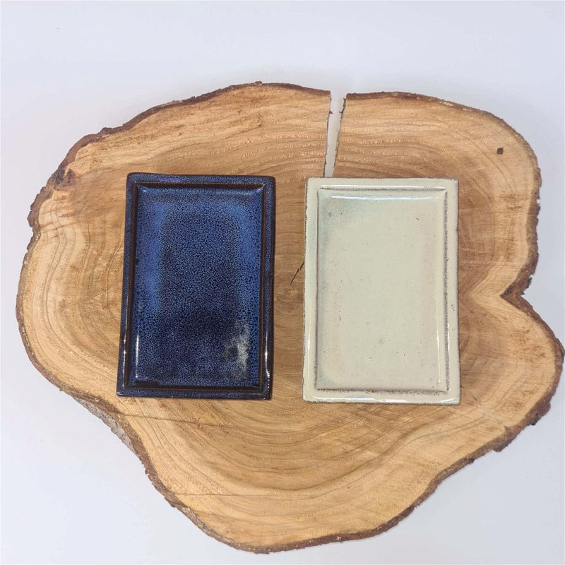 23cm Glazed Bonsai Pot Drip Tray | Rectangle - Yorkshire Bonsai