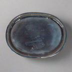 26cm Glazed Drip Tray | Oval | Blue