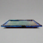 30cm Glazed Bonsai Pot Drip Tray | Rectangle | Blue
