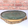 36cm Glazed Bonsai Pot Drip Tray | Oval | Green