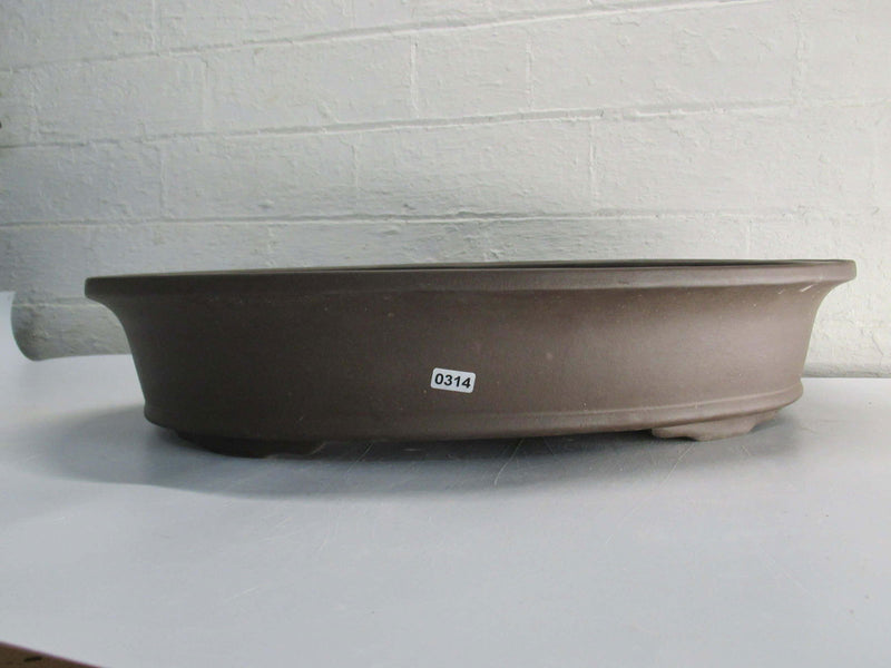 46cm Unglazed Bonsai Pot | Oval | 46cm x 36cm x 10cm | Brown - Yorkshire Bonsai