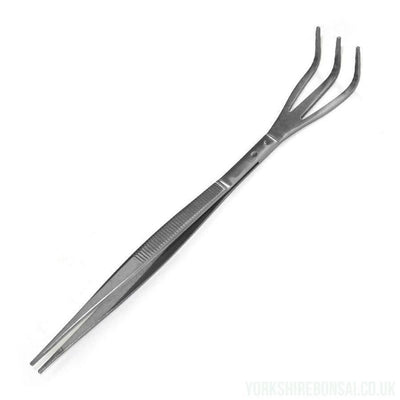 Ryuga Stainless Steel Bonsai Root Rake / Tweezers Combination Tool - Yorkshire Bonsai