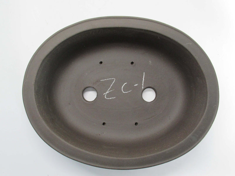 34cm Unglazed Bonsai Pot | Oval | 34cm x 27cm x 10cm | Brown