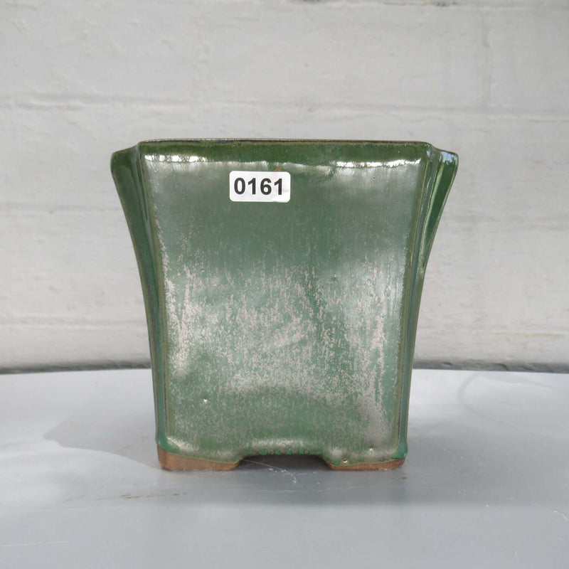 15cm Glazed Bonsai Pot | Cascade | 15cm x 14cm | Green