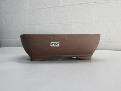 21cm Unglazed Bonsai Pot | Rectangle | 21cm x 17cm x 7cm | Brown