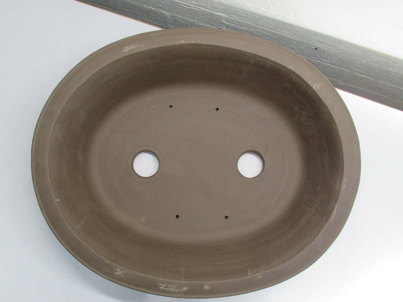 50cm Unglazed Bonsai Pot | Oval | 50cm x 41cm x 14cm | Brown
