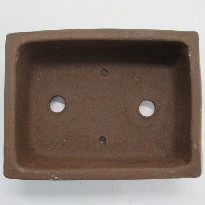 18cm Unglazed Bonsai Pot | Rectangle | 18cm x 14cm x 6cm | Brown