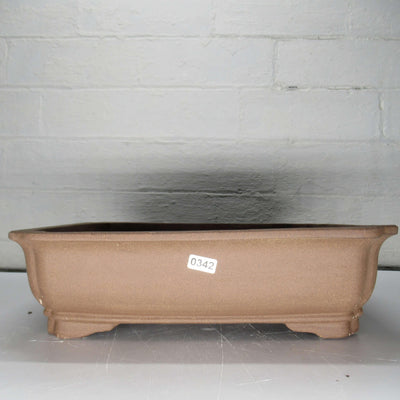 31cm Unglazed Bonsai Pot Oval | 31cm x 25cm x 8cm | Rectangle | Brown
