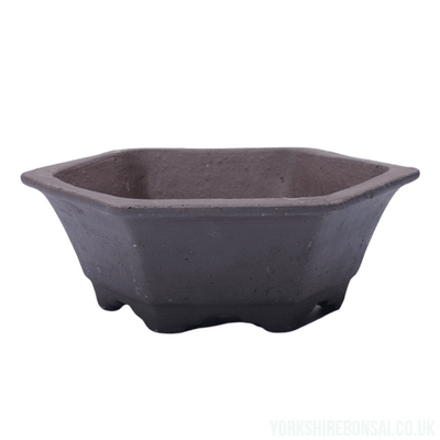 Unglazed Bonsai Pot Hexagonal | 18cm x 18cm x 5cm | YB1124