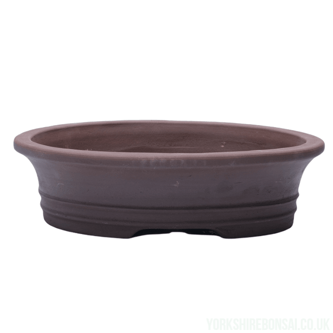 Unglazed Bonsai Pot Oval | 26cm x 21cm x 6cm | YB1131