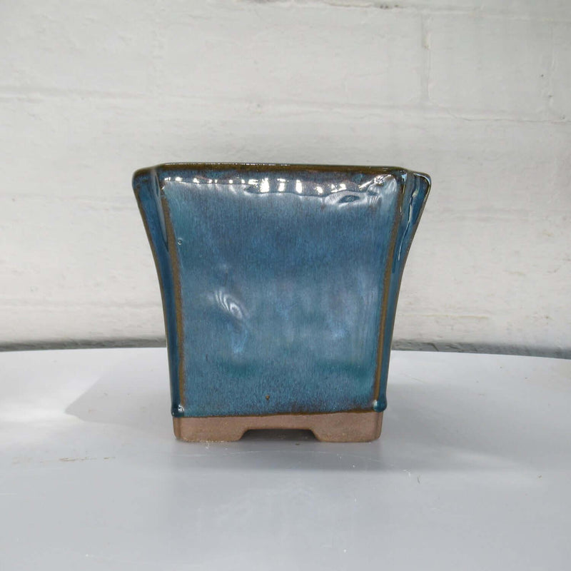 13cm Glazed Bonsai Pot | Cascade | 13cm x 12cm | Blue